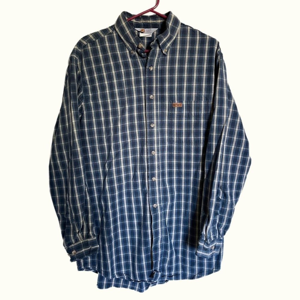 Vintage Carhartt blue flannel shirt